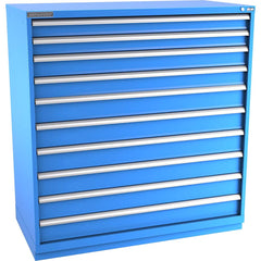 Champion Tool Storage - Modular Storage Cabinets; Type: Eye-Level Double Width Drawer Cabinet ; Number of Drawers: 10.000 ; Height (Inch): 59-1/2 ; Width (Inch): 56-1/2 ; Depth (Inch): 28-1/2 ; Color: Bright Blue - Exact Tool & Supply