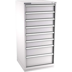 Champion Tool Storage - Modular Storage Cabinets; Type: Eye-Level Standard Width Drawer Cabinet ; Number of Drawers: 8.000 ; Height (Inch): 59-1/2 ; Width (Inch): 28-1/4 ; Depth (Inch): 28-1/2 ; Color: Light Gray - Exact Tool & Supply