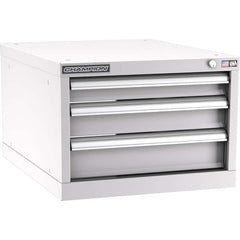 Champion Tool Storage - Modular Storage Cabinets; Type: Under-Desk Narrow Width Drawer Cabinet ; Number of Drawers: 3.000 ; Height (Inch): 15-3/4 ; Width (Inch): 22-3/16 ; Depth (Inch): 28-1/2 ; Color: Light Gray - Exact Tool & Supply