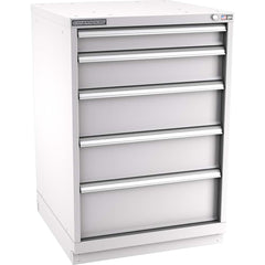 Champion Tool Storage - Modular Storage Cabinets; Type: Counter-Height Standard Width Drawer Cabinet ; Number of Drawers: 5.000 ; Height (Inch): 41-3/4 ; Width (Inch): 28-1/4 ; Depth (Inch): 28-1/2 ; Color: Light Gray - Exact Tool & Supply