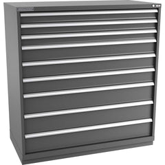 Champion Tool Storage - Modular Storage Cabinets; Type: Eye-Level Double Width Drawer Cabinet ; Number of Drawers: 9.000 ; Height (Inch): 59-1/2 ; Width (Inch): 56-1/2 ; Depth (Inch): 28-1/2 ; Color: Dark Gray - Exact Tool & Supply