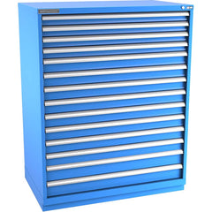 Champion Tool Storage - Modular Storage Cabinets; Type: Eye-Level Extra Width Drawer Cabinet ; Number of Drawers: 14.000 ; Height (Inch): 59-1/2 ; Width (Inch): 47 ; Depth (Inch): 28-1/2 ; Color: Bright Blue - Exact Tool & Supply