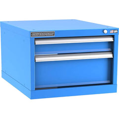 Champion Tool Storage - Modular Storage Cabinets; Type: Under-Desk Narrow Width Drawer Cabinet ; Number of Drawers: 2.000 ; Height (Inch): 15-3/4 ; Width (Inch): 22-3/16 ; Depth (Inch): 28-1/2 ; Color: Bright Blue - Exact Tool & Supply