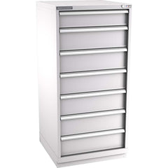 Champion Tool Storage - Modular Storage Cabinets; Type: Eye-Level Standard Width Drawer Cabinet ; Number of Drawers: 7.000 ; Height (Inch): 59-1/2 ; Width (Inch): 28-1/4 ; Depth (Inch): 28-1/2 ; Color: Light Gray - Exact Tool & Supply