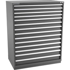 Champion Tool Storage - Modular Storage Cabinets; Type: Eye-Level Extra Width Drawer Cabinet ; Number of Drawers: 14.000 ; Height (Inch): 59-1/2 ; Width (Inch): 47 ; Depth (Inch): 28-1/2 ; Color: Dark Gray - Exact Tool & Supply