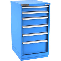 Champion Tool Storage - Modular Storage Cabinets; Type: Counter-Height Narrow Width Drawer Cabinet ; Number of Drawers: 6.000 ; Height (Inch): 41-3/4 ; Width (Inch): 22-3/16 ; Depth (Inch): 28-1/2 ; Color: Bright Blue - Exact Tool & Supply