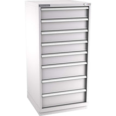 Champion Tool Storage - Modular Storage Cabinets; Type: Eye-Level Standard Width Drawer Cabinet ; Number of Drawers: 8.000 ; Height (Inch): 59-1/2 ; Width (Inch): 28-1/4 ; Depth (Inch): 28-1/2 ; Color: Light Gray - Exact Tool & Supply