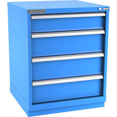 Champion Tool Storage - Modular Storage Cabinets; Type: Bench-Height Standard Width Drawer Cabinet ; Number of Drawers: 4.000 ; Height (Inch): 35-7/8 ; Width (Inch): 28-1/4 ; Depth (Inch): 28-1/2 ; Color: Bright Blue - Exact Tool & Supply