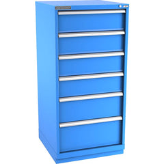 Champion Tool Storage - Modular Storage Cabinets; Type: Eye-Level Standard Width Drawer Cabinet ; Number of Drawers: 6.000 ; Height (Inch): 59-1/2 ; Width (Inch): 28-1/4 ; Depth (Inch): 28-1/2 ; Color: Bright Blue - Exact Tool & Supply