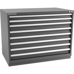 Champion Tool Storage - Modular Storage Cabinets; Type: Bench-Height Extra Width Drawer Cabinet ; Number of Drawers: 8.000 ; Height (Inch): 35-7/8 ; Width (Inch): 47 ; Depth (Inch): 28-1/2 ; Color: Dark Gray - Exact Tool & Supply