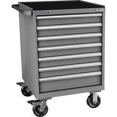 Champion Tool Storage - Mobile Work Centers; Type: Standard Depth Retainer Top Cabinet ; Load Capacity (Lb.): 440.000 ; Number of Drawers: 7 ; Width (Inch): 28-1/4 ; Depth (Inch): 28-1/2 ; Height (Inch): 43-1/4 - Exact Tool & Supply