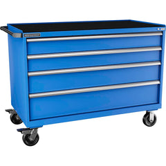 Champion Tool Storage - Mobile Work Centers; Type: Standard Depth Retainer Top Cabinet ; Load Capacity (Lb.): 440.000 ; Number of Drawers: 4 ; Width (Inch): 56-1/2 ; Depth (Inch): 28-1/2 ; Height (Inch): 43-1/4 - Exact Tool & Supply
