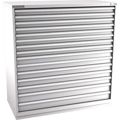 Champion Tool Storage - Modular Storage Cabinets; Type: Eye-Level Double Width Drawer Cabinet ; Number of Drawers: 15.000 ; Height (Inch): 59-1/2 ; Width (Inch): 56-1/2 ; Depth (Inch): 28-1/2 ; Color: Light Gray - Exact Tool & Supply