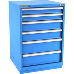 Champion Tool Storage - Modular Storage Cabinets; Type: Counter-Height Standard Width Drawer Cabinet ; Number of Drawers: 6.000 ; Height (Inch): 41-3/4 ; Width (Inch): 28-1/4 ; Depth (Inch): 28-1/2 ; Color: Bright Blue - Exact Tool & Supply