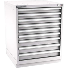 Champion Tool Storage - Modular Storage Cabinets; Type: Bench-Height Standard Width Drawer Cabinet ; Number of Drawers: 9.000 ; Height (Inch): 35-7/8 ; Width (Inch): 28-1/4 ; Depth (Inch): 28-1/2 ; Color: Light Gray - Exact Tool & Supply