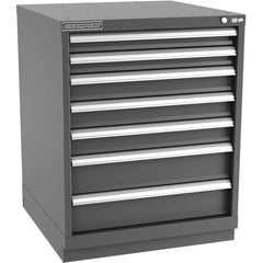 Champion Tool Storage - Modular Storage Cabinets; Type: Bench-Height Standard Width Drawer Cabinet ; Number of Drawers: 7.000 ; Height (Inch): 35-7/8 ; Width (Inch): 28-1/4 ; Depth (Inch): 28-1/2 ; Color: Dark Gray - Exact Tool & Supply