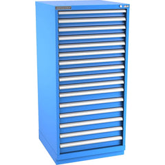 Champion Tool Storage - Modular Storage Cabinets; Type: Eye-Level Standard Width Drawer Cabinet ; Number of Drawers: 16.000 ; Height (Inch): 59-1/2 ; Width (Inch): 28-1/4 ; Depth (Inch): 28-1/2 ; Color: Bright Blue - Exact Tool & Supply