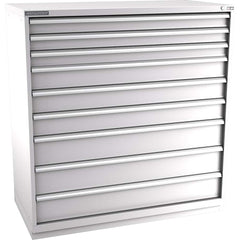 Champion Tool Storage - Modular Storage Cabinets; Type: Eye-Level Double Width Drawer Cabinet ; Number of Drawers: 9.000 ; Height (Inch): 59-1/2 ; Width (Inch): 56-1/2 ; Depth (Inch): 28-1/2 ; Color: Light Gray - Exact Tool & Supply