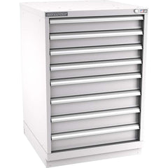 Champion Tool Storage - Modular Storage Cabinets; Type: Counter-Height Standard Width Drawer Cabinet ; Number of Drawers: 8.000 ; Height (Inch): 41-3/4 ; Width (Inch): 28-1/4 ; Depth (Inch): 28-1/2 ; Color: Light Gray - Exact Tool & Supply
