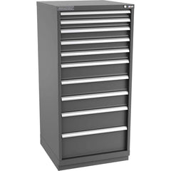 Champion Tool Storage - Modular Storage Cabinets; Type: Eye-Level Standard Width Drawer Cabinet ; Number of Drawers: 10.000 ; Height (Inch): 59-1/2 ; Width (Inch): 28-1/4 ; Depth (Inch): 28-1/2 ; Color: Dark Gray - Exact Tool & Supply