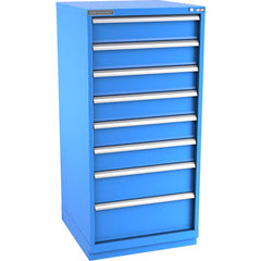Champion Tool Storage - Modular Storage Cabinets; Type: Eye-Level Standard Width Drawer Cabinet ; Number of Drawers: 8.000 ; Height (Inch): 59-1/2 ; Width (Inch): 28-1/4 ; Depth (Inch): 28-1/2 ; Color: Bright Blue - Exact Tool & Supply