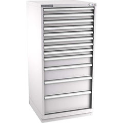 Champion Tool Storage - Modular Storage Cabinets; Type: Eye-Level Standard Width Drawer Cabinet ; Number of Drawers: 12.000 ; Height (Inch): 59-1/2 ; Width (Inch): 28-1/4 ; Depth (Inch): 28-1/2 ; Color: Light Gray - Exact Tool & Supply
