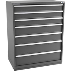 Champion Tool Storage - Modular Storage Cabinets; Type: Eye-Level Extra Width Drawer Cabinet ; Number of Drawers: 7.000 ; Height (Inch): 59-1/2 ; Width (Inch): 47 ; Depth (Inch): 28-1/2 ; Color: Dark Gray - Exact Tool & Supply
