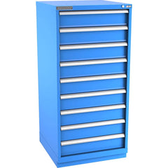 Champion Tool Storage - Modular Storage Cabinets; Type: Eye-Level Standard Width Drawer Cabinet ; Number of Drawers: 9.000 ; Height (Inch): 59-1/2 ; Width (Inch): 28-1/4 ; Depth (Inch): 28-1/2 ; Color: Bright Blue - Exact Tool & Supply
