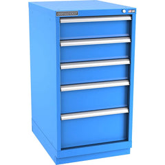 Champion Tool Storage - Modular Storage Cabinets; Type: Counter-Height Narrow Width Drawer Cabinet ; Number of Drawers: 5.000 ; Height (Inch): 41-3/4 ; Width (Inch): 22-3/16 ; Depth (Inch): 28-1/2 ; Color: Bright Blue - Exact Tool & Supply