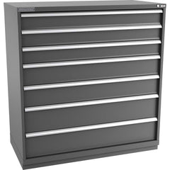 Champion Tool Storage - Modular Storage Cabinets; Type: Eye-Level Double Width Drawer Cabinet ; Number of Drawers: 7.000 ; Height (Inch): 59-1/2 ; Width (Inch): 56-1/2 ; Depth (Inch): 28-1/2 ; Color: Dark Gray - Exact Tool & Supply