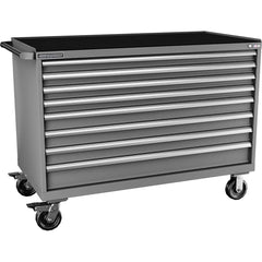 Champion Tool Storage - Mobile Work Centers; Type: Standard Depth Retainer Top Cabinet ; Load Capacity (Lb.): 440.000 ; Number of Drawers: 8 ; Width (Inch): 56-1/2 ; Depth (Inch): 28-1/2 ; Height (Inch): 43-1/4 - Exact Tool & Supply