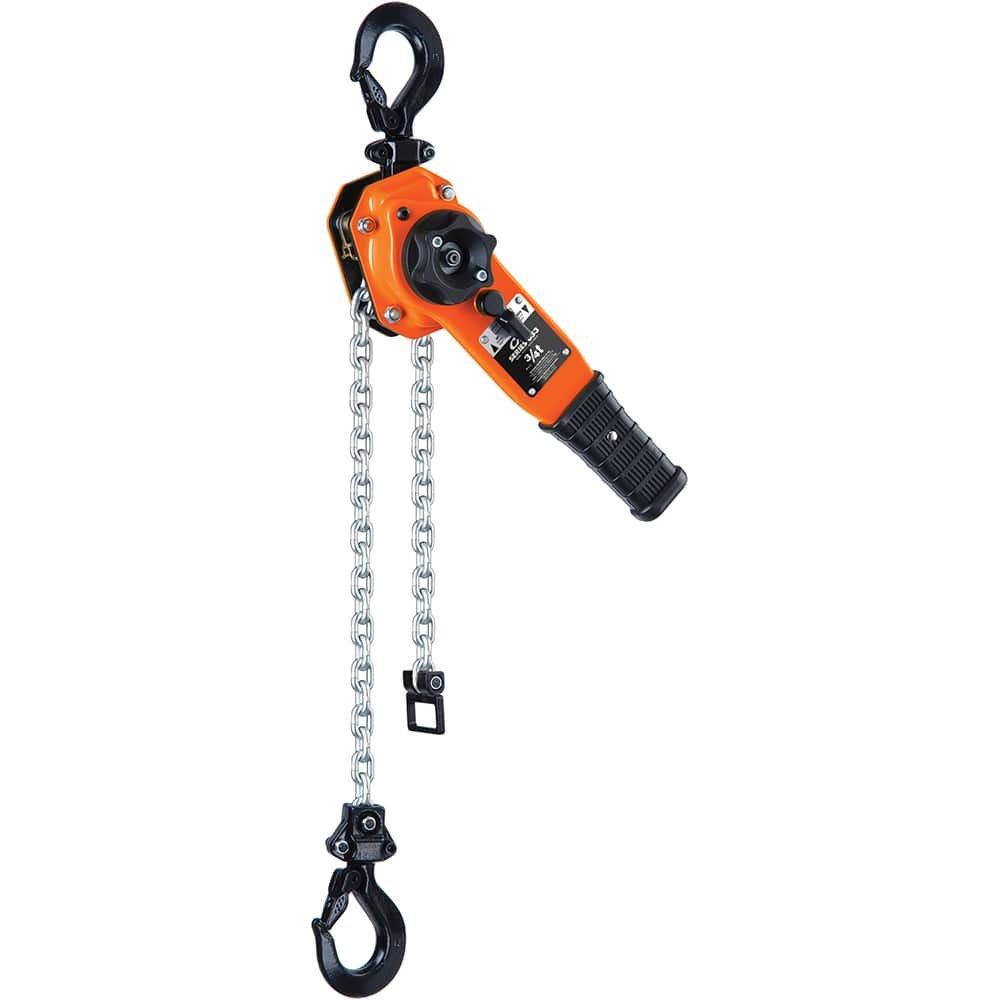 CM - Manual Hoists-Chain, Rope & Strap; Type: Lever ; Lifting Material: Chain ; Capacity (Lb.): 1500 ; Lift Height (Feet): 5 ; Minimum Headroom: 12.625 ; Lever Force to Operate Hoist: 45.00 - Exact Tool & Supply
