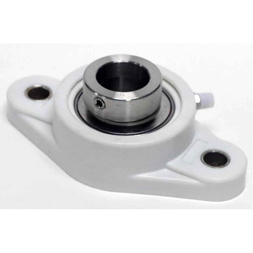 Shuster - SNATFL206-19, 1-3/16" ID, 79mm OAL x 148mm OAH49.1mm Wide, 2-Bolt Flange Bearing - Exact Tool & Supply