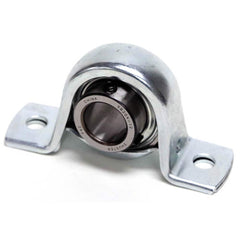 Shuster - SBPP204-12, 3/4" ID, 98mm OAL x 50.5mm OAH x 1-1/4" Wide, Pressed Housing Pillow Block Bearing - Exact Tool & Supply