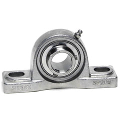 Shuster - SUCSP207-22, 1-3/8" ID, 167mm OAL x 93mm OAH48mm Wide, Ball Bearing Pillow Block - Exact Tool & Supply