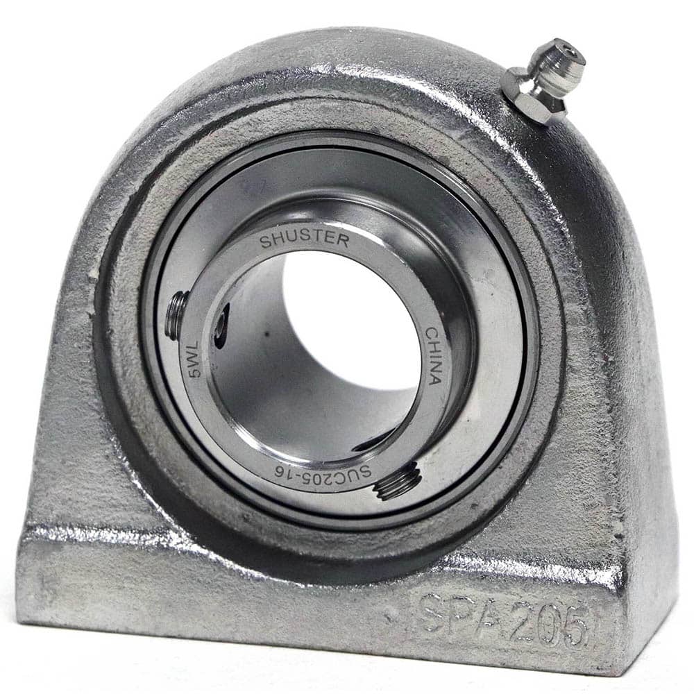 Shuster - SUCSPA207-23, 1-7/16" ID, 4-1/4" OAL x 3-3/4" OAH, Tap Base Pillow Block - Exact Tool & Supply