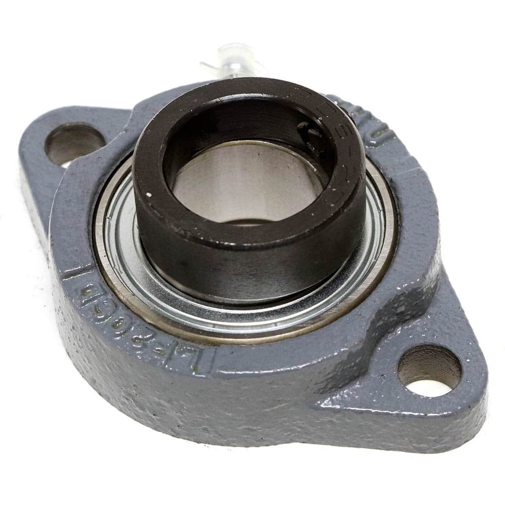 Shuster - SALF206-20, 1-1/4" ID, 3" OAL x 113mm OAH, 2-Bolt Flange Bearing - Exact Tool & Supply