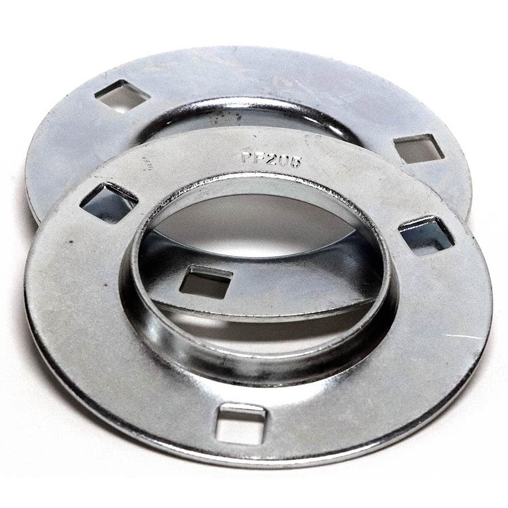 Shuster - PF205, 52mm ID, 3-3/4" OAL x 3-3/4" OAH, Pressed Flange Housing - Exact Tool & Supply
