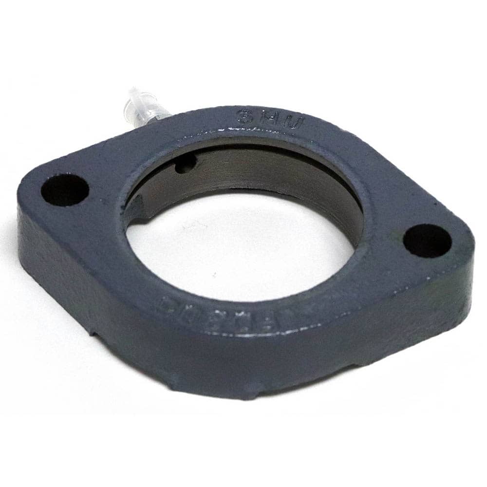 Shuster - FL204G, 47mm ID, 2-3/8" OAL x 113mm OAH x 1" Wide, 2-Bolt Flange Housing - Exact Tool & Supply