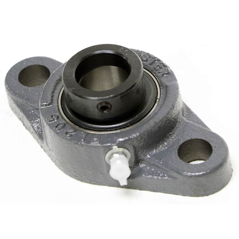 Shuster - NAFL208-24, 1-1/2" ID, 100mm OAL x 175mm OAH56.3mm Wide, 2-Bolt Flange Bearing - Exact Tool & Supply