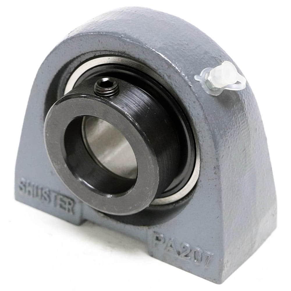 Shuster - NAPA207, 35mm ID, 4-1/4" OAL x 3-3/4" OAH, Tap Base Pillow Block - Exact Tool & Supply