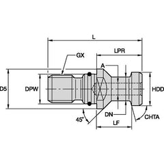 RK40DVBM PULL STUD SK40 DIN69872B O-RING - Exact Tool & Supply