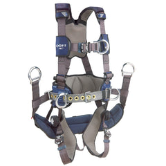 DBI/SALA - Harnesses; Style: Vest; Tower Climbling; Utilities ; Size: X_Large ; Capacity (Lb.): 420 ; Features: Hybrid Shoulder; Back And Leg Comfort Padding ; Material: Repel? Polyester ; Leg Strap Buckle: Quick-Connect - Exact Tool & Supply