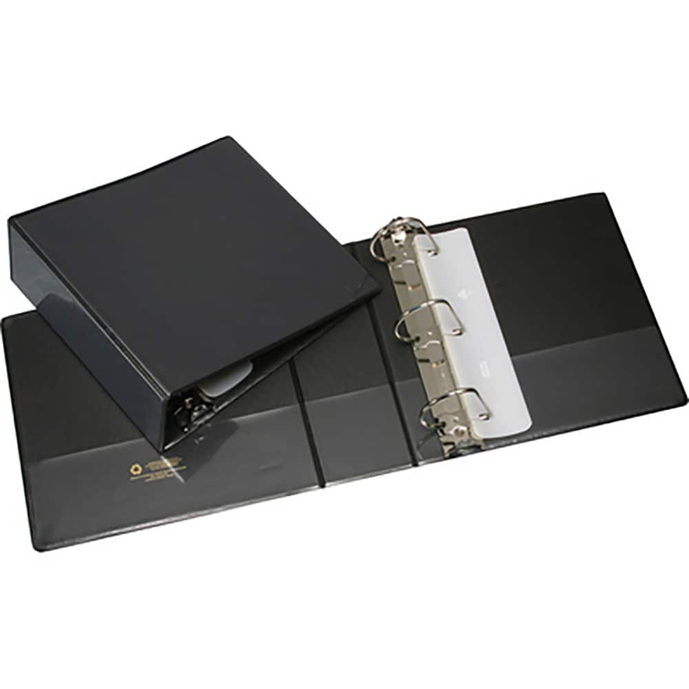Ability One - Ring Binders; Binder Type: View ; Capacity: 3" ; Color: Black ; Material: Vinyl ; Size: 8-1/2 x 11 - Exact Tool & Supply