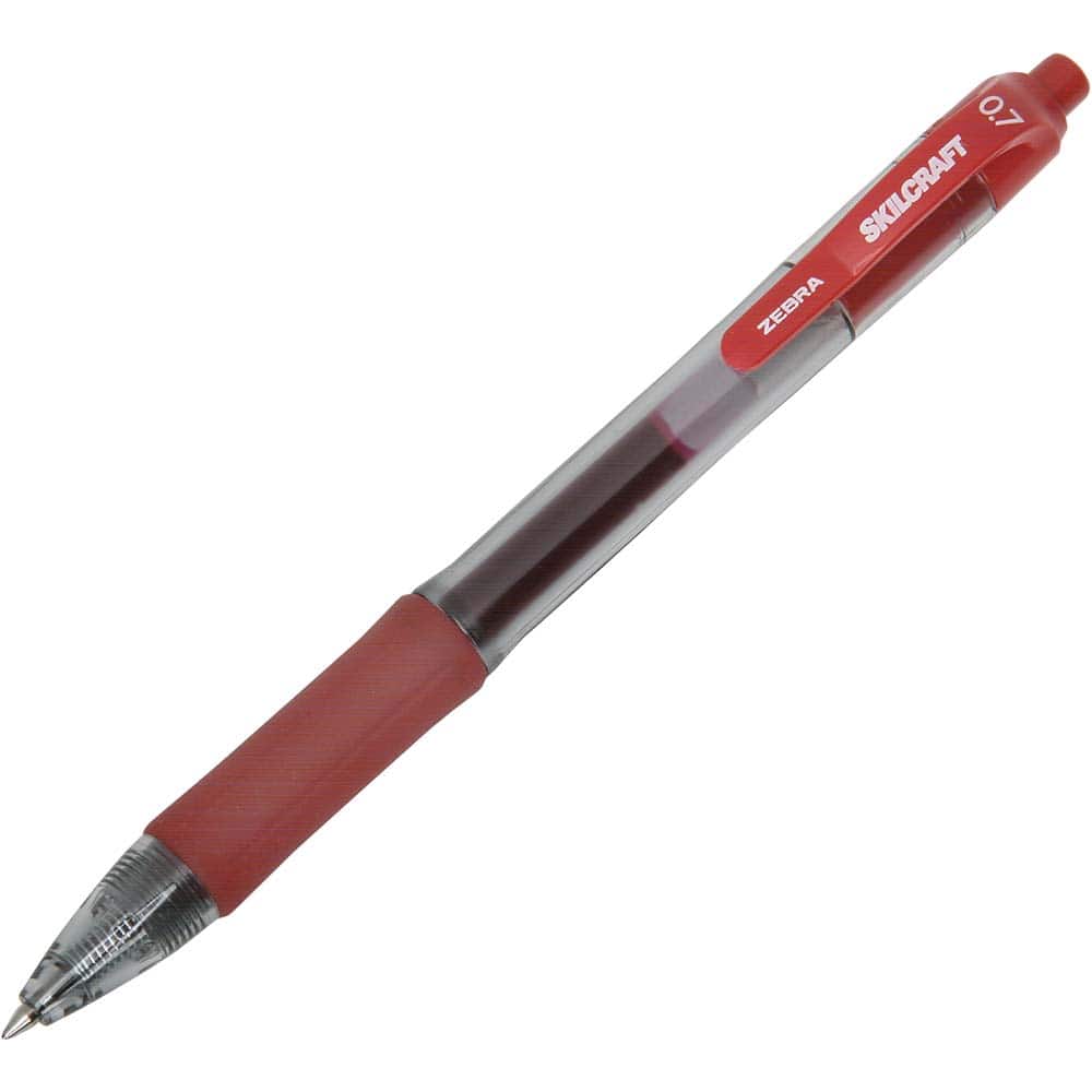 Ability One - Pens & Pencils; Type: Retractable Pen ; Color: Red ; Tip Type: Medium - Exact Tool & Supply
