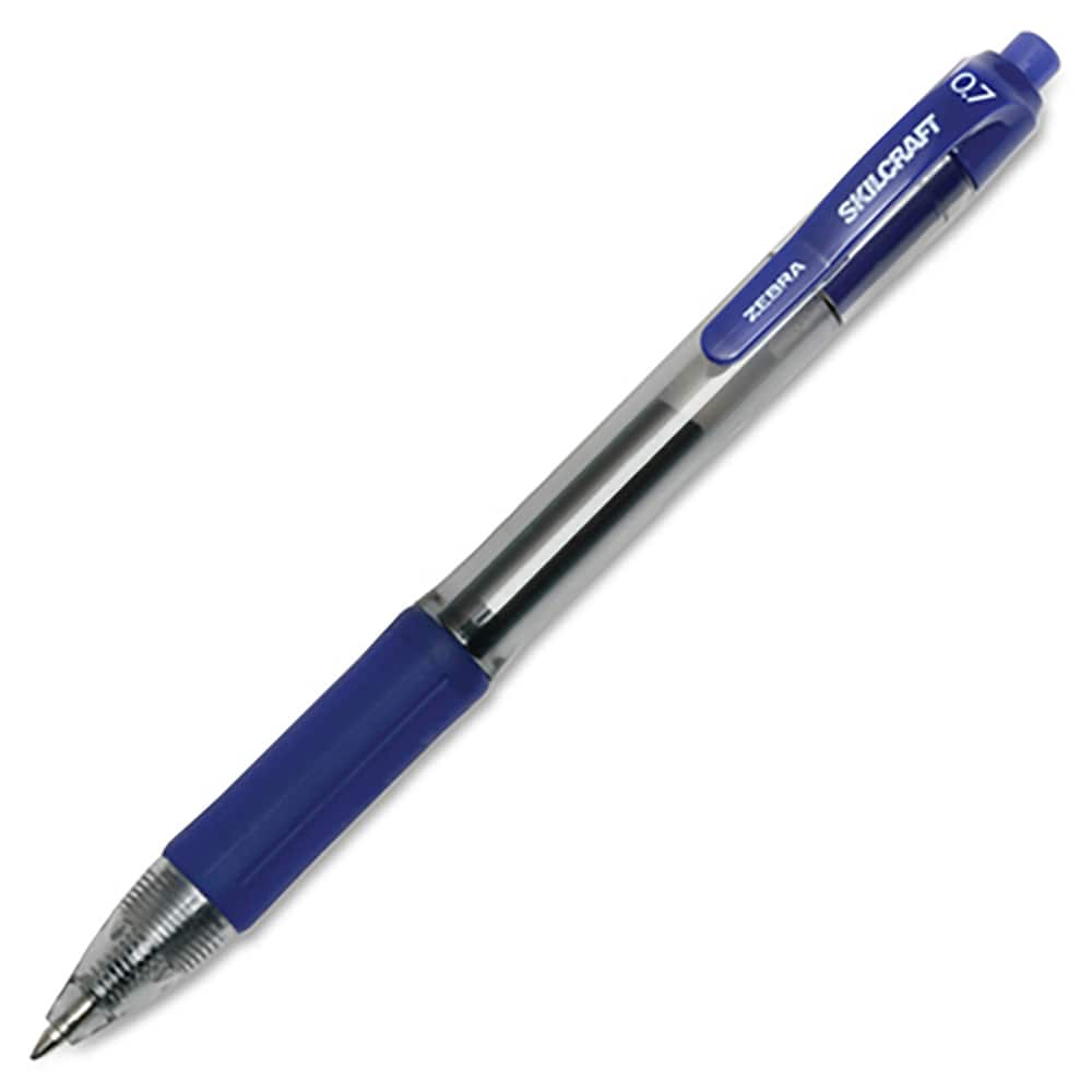 Ability One - Pens & Pencils; Type: Retractable Pen ; Color: Blue ; Tip Type: Medium - Exact Tool & Supply