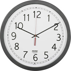 Ability One - Wall Clocks; Type: Dial ; Display Type: Analog ; Power Source: (1) AA Battery ; Face Color: White ; Case Color: Black ; Face Diameter: 16-1/2 (Inch) - Exact Tool & Supply