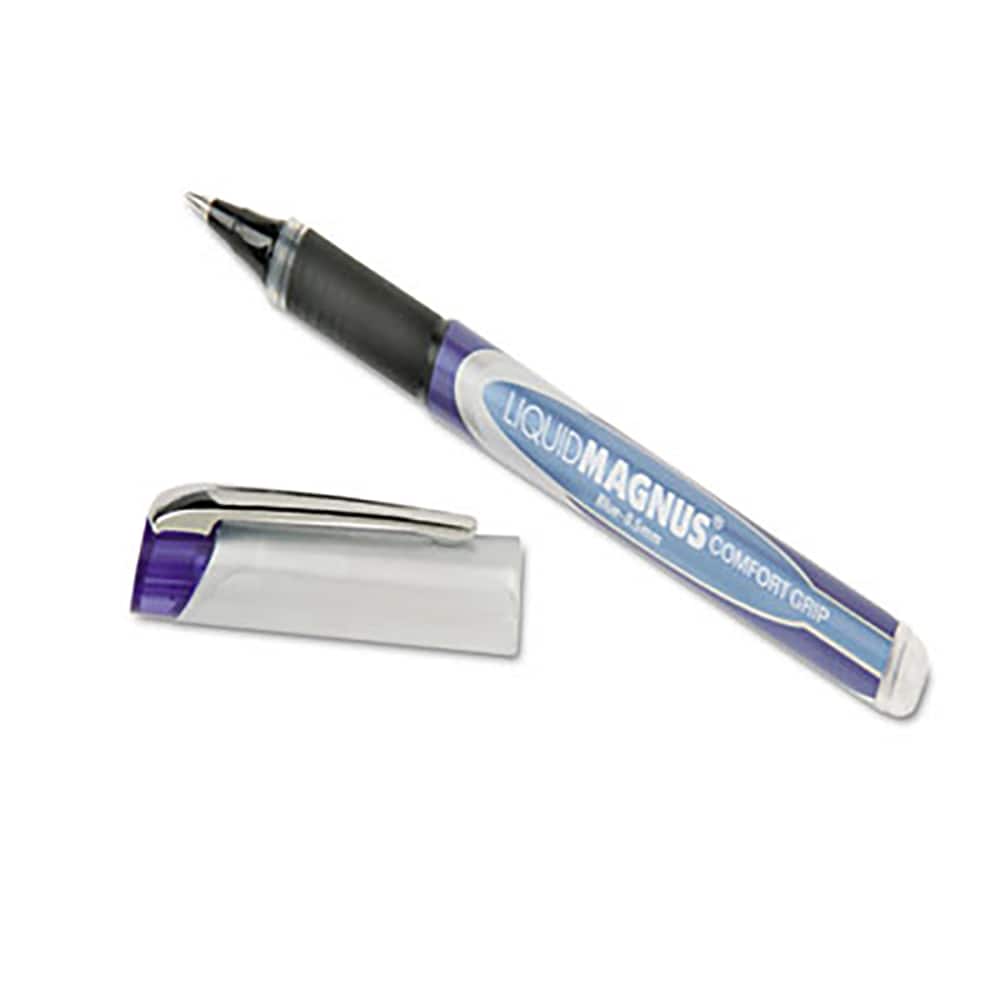 Ability One - Pens & Pencils; Type: Rollerball Pen ; Color: Blue ; Tip Type: 0.5MM - Exact Tool & Supply