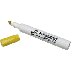 Ability One - Markers & Paintsticks; Type: Permanent Marker ; Color: Yellow ; Ink Type: Water Base ; Tip Type: Chisel - Exact Tool & Supply