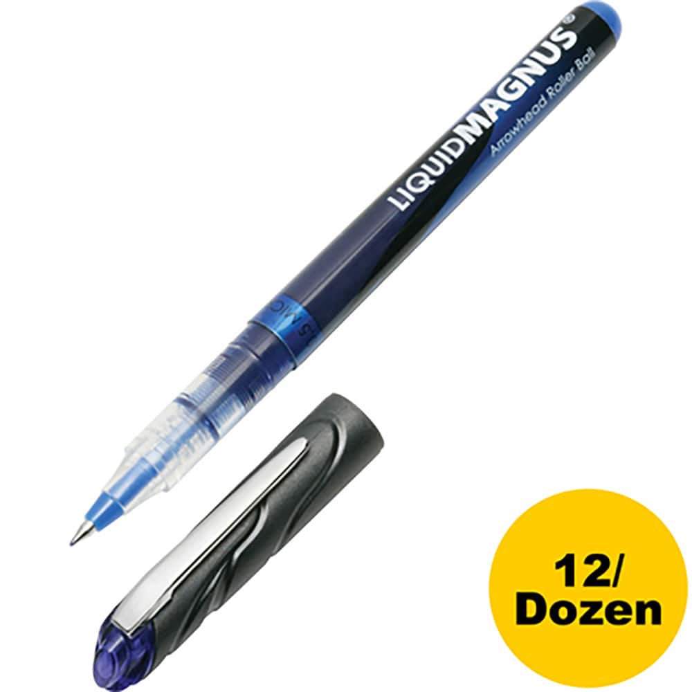 Ability One - Pens & Pencils; Type: Rollerball Pen ; Color: Blue ; Tip Type: 0.5MM - Exact Tool & Supply
